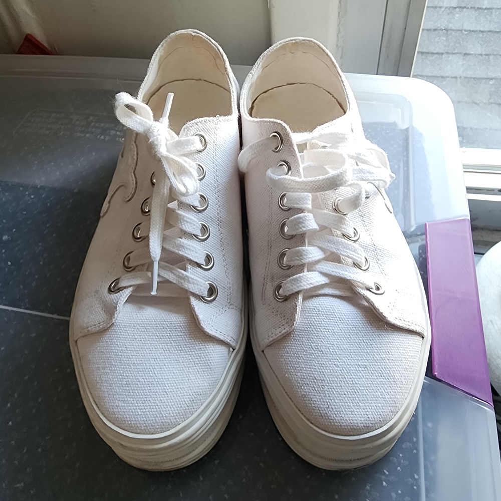 Celine Jane low lace-up Classic White Canvas Sneakers